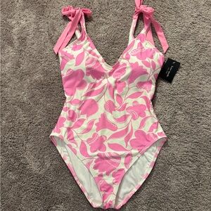 Kate Spade Pink Floral One Piece Swimsuit